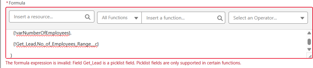 Formulas need to cast variables to text from pick list before we can work with them