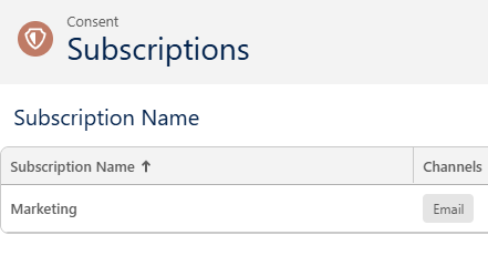 Subscription settings in marketing cloud next