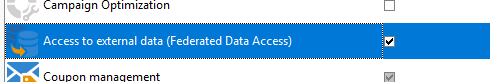 Installing Access to external data package in Adobe Campaign Classic