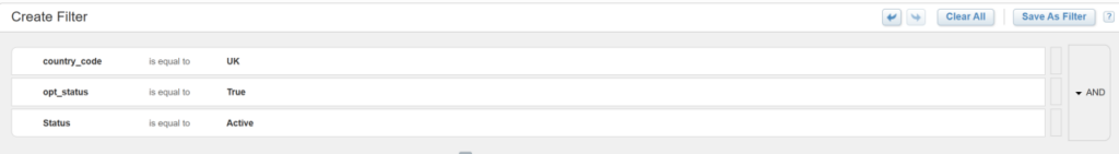 Defining the conditions for the target audience.