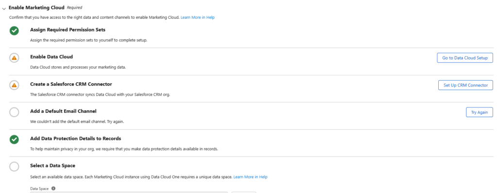 Step by step how to enable and deploy Marketing Cloud on Salesforce platorm.